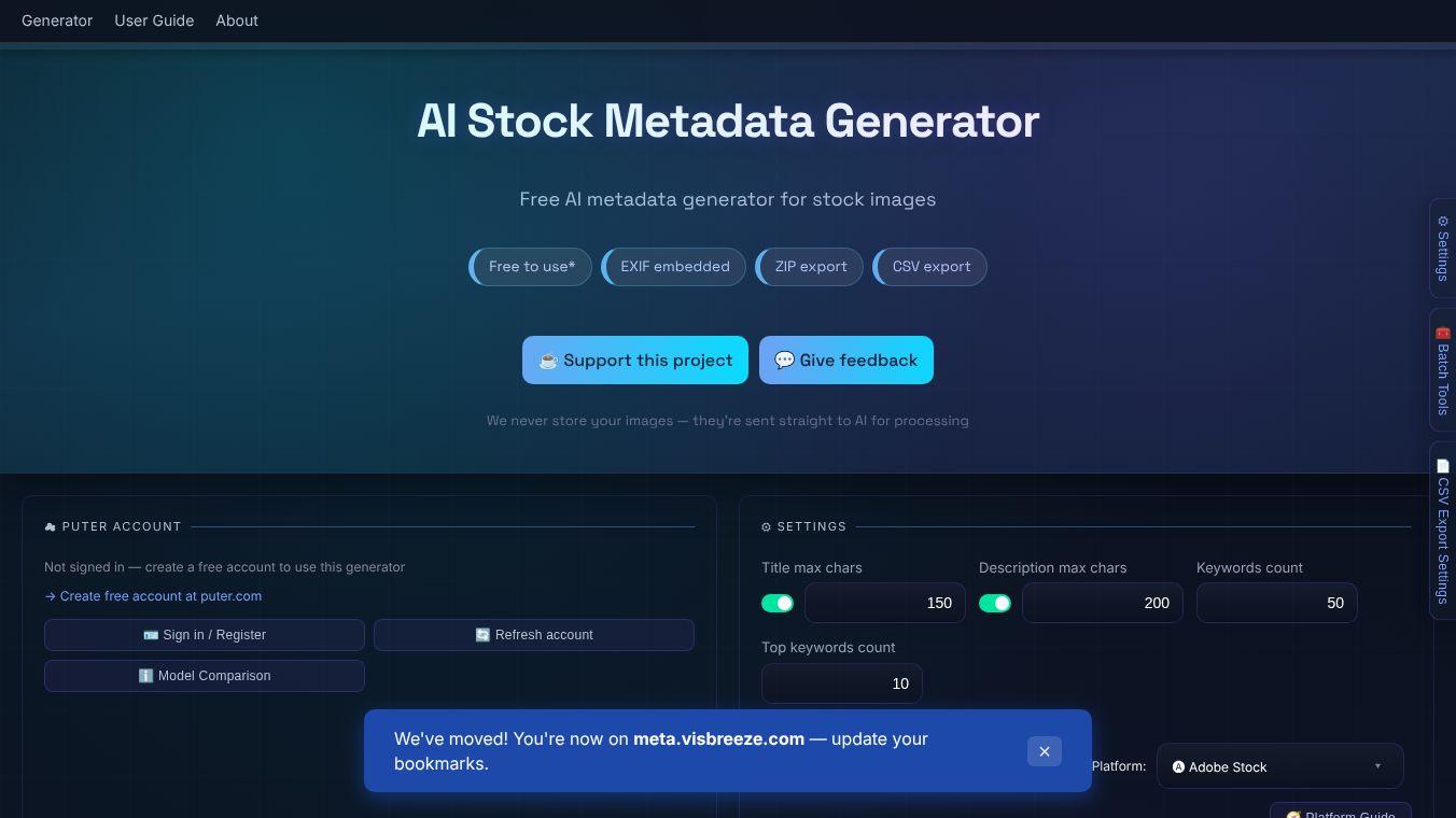 AI Stock Metadata Generator