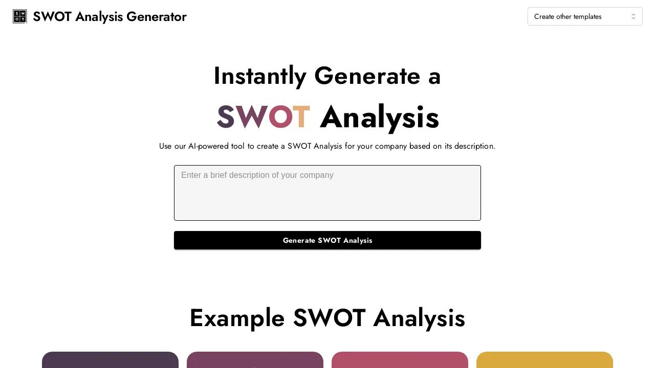 AI SWOT Analysis