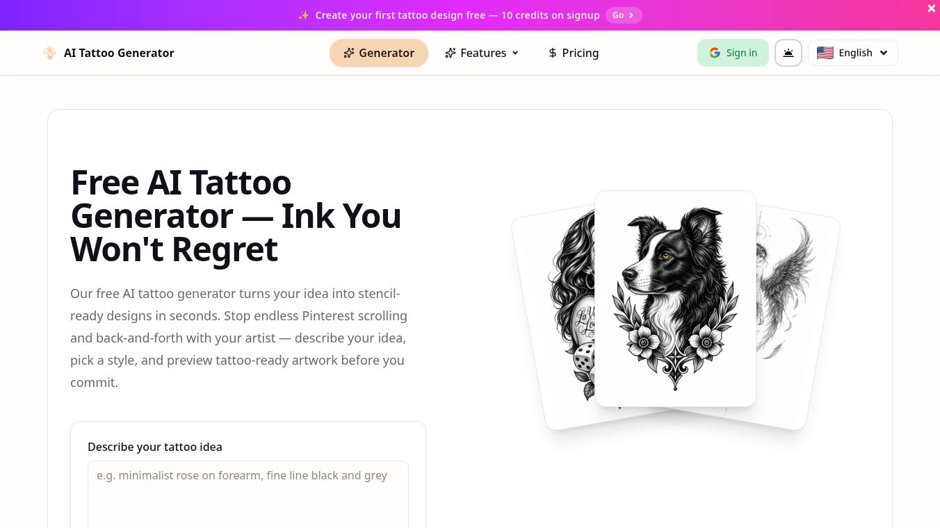 AI Tattoo Generator