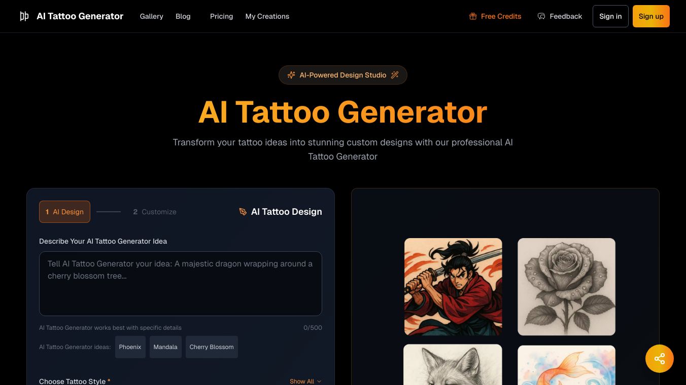 AI Tattoo Generator