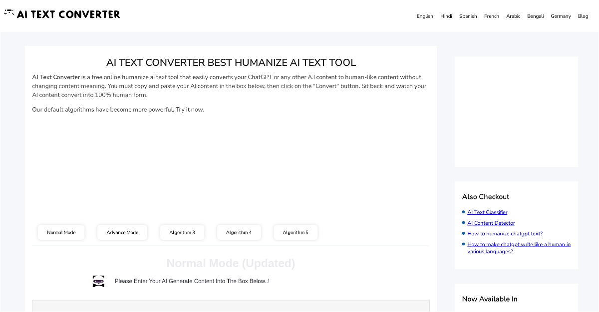 AI Text Converter