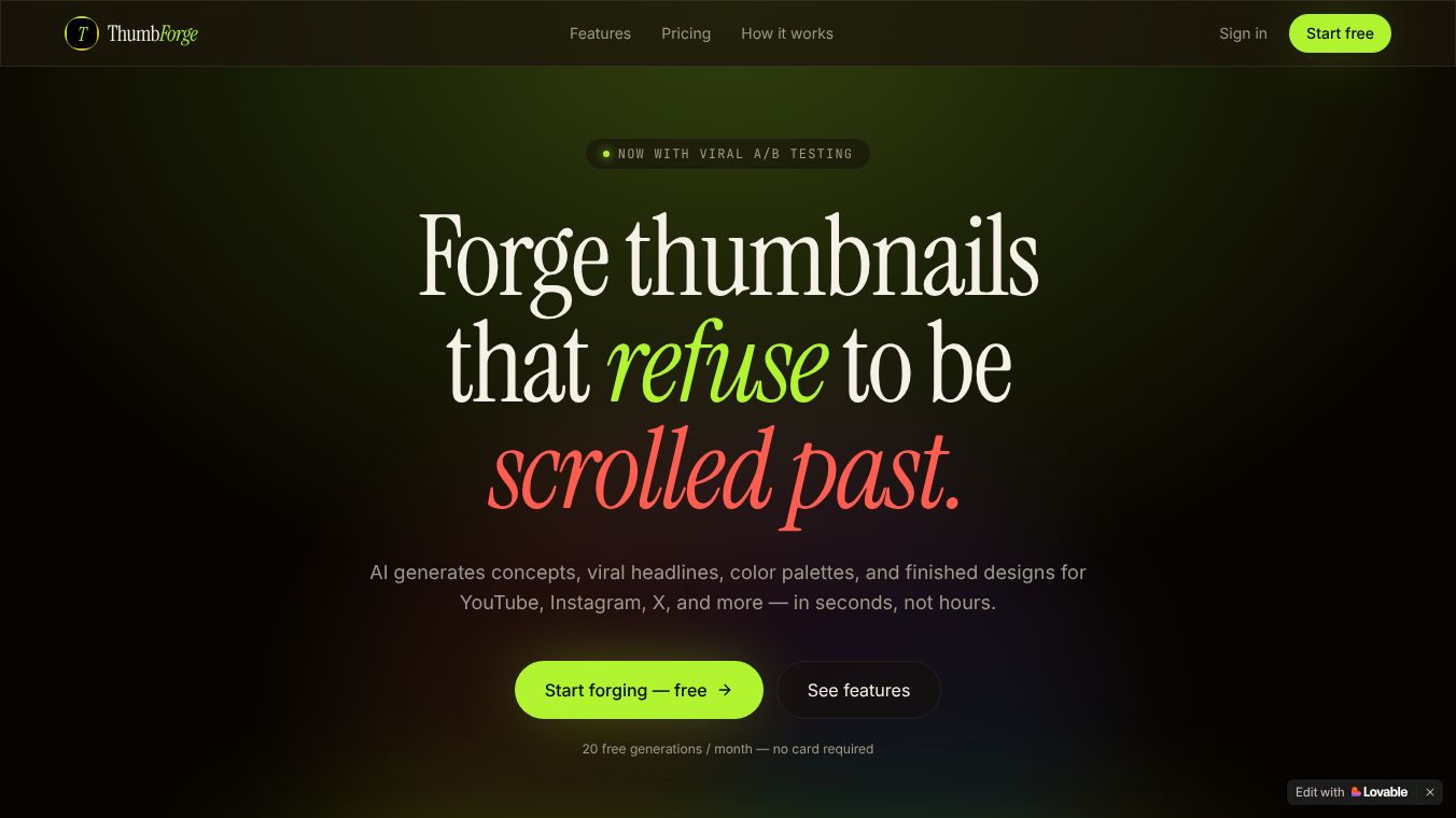 Ai thumbnail generator