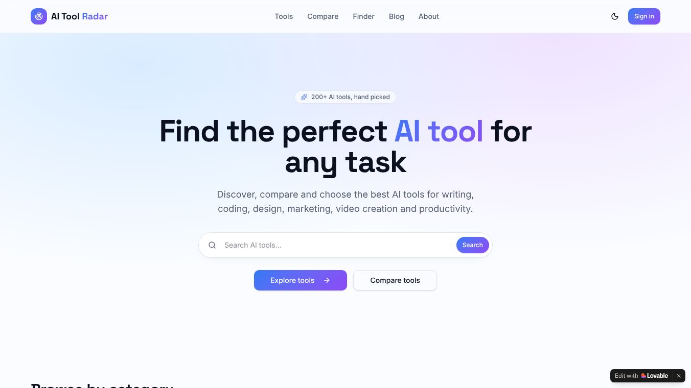 AI Tool Radar