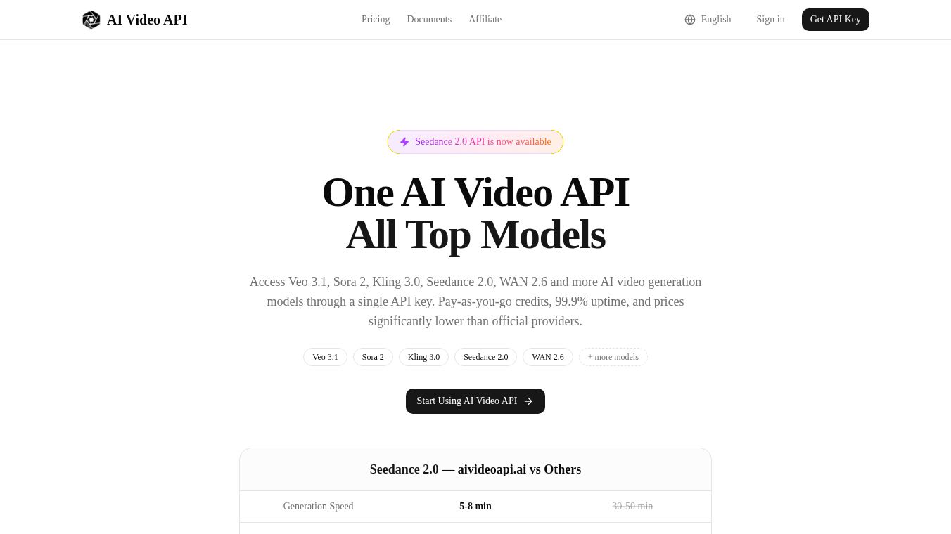 AI Video API - 1