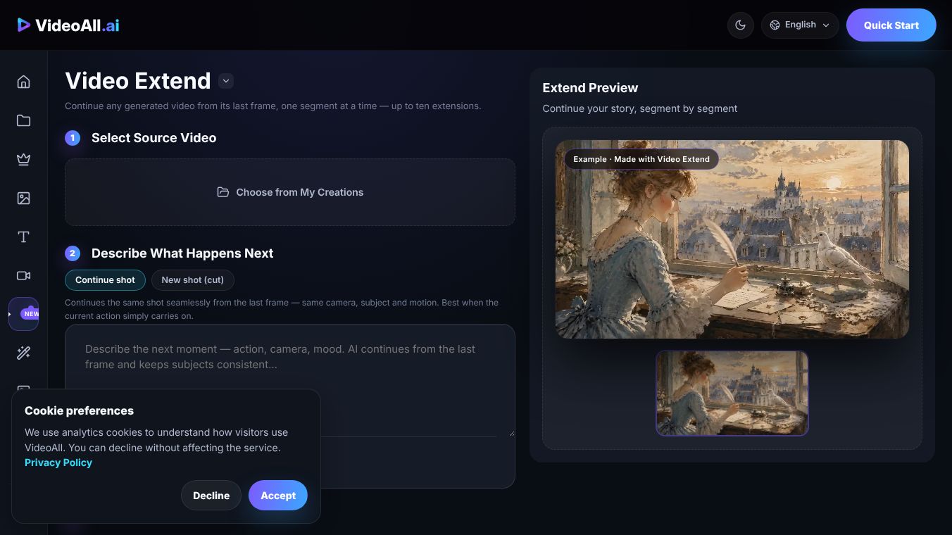 AI Video Extendor by Videoall.ai