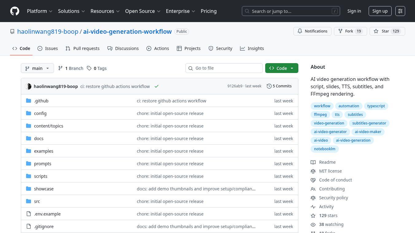 AI Video Generation Workflow