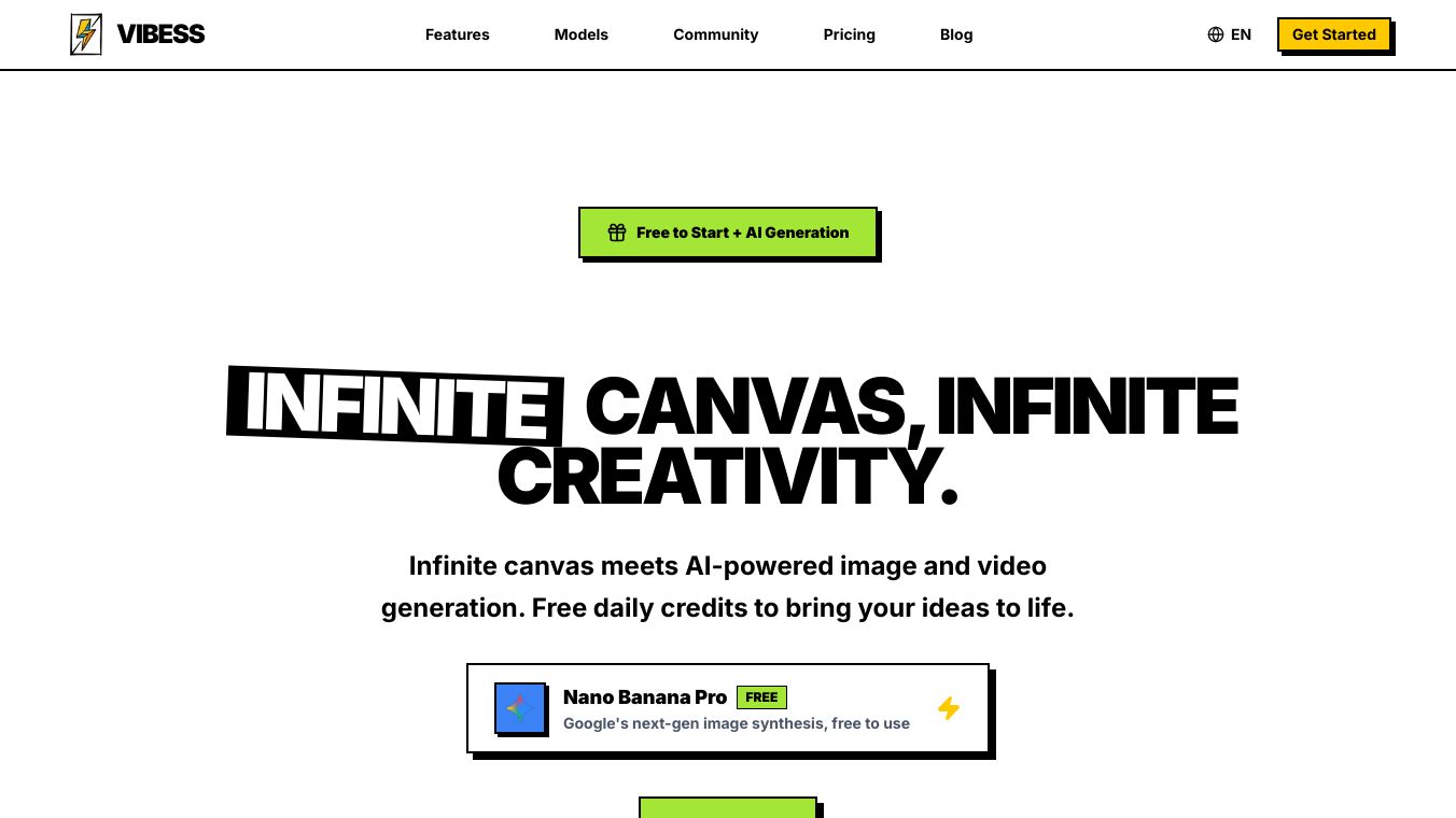 AI video & image creation on an infinite canvas