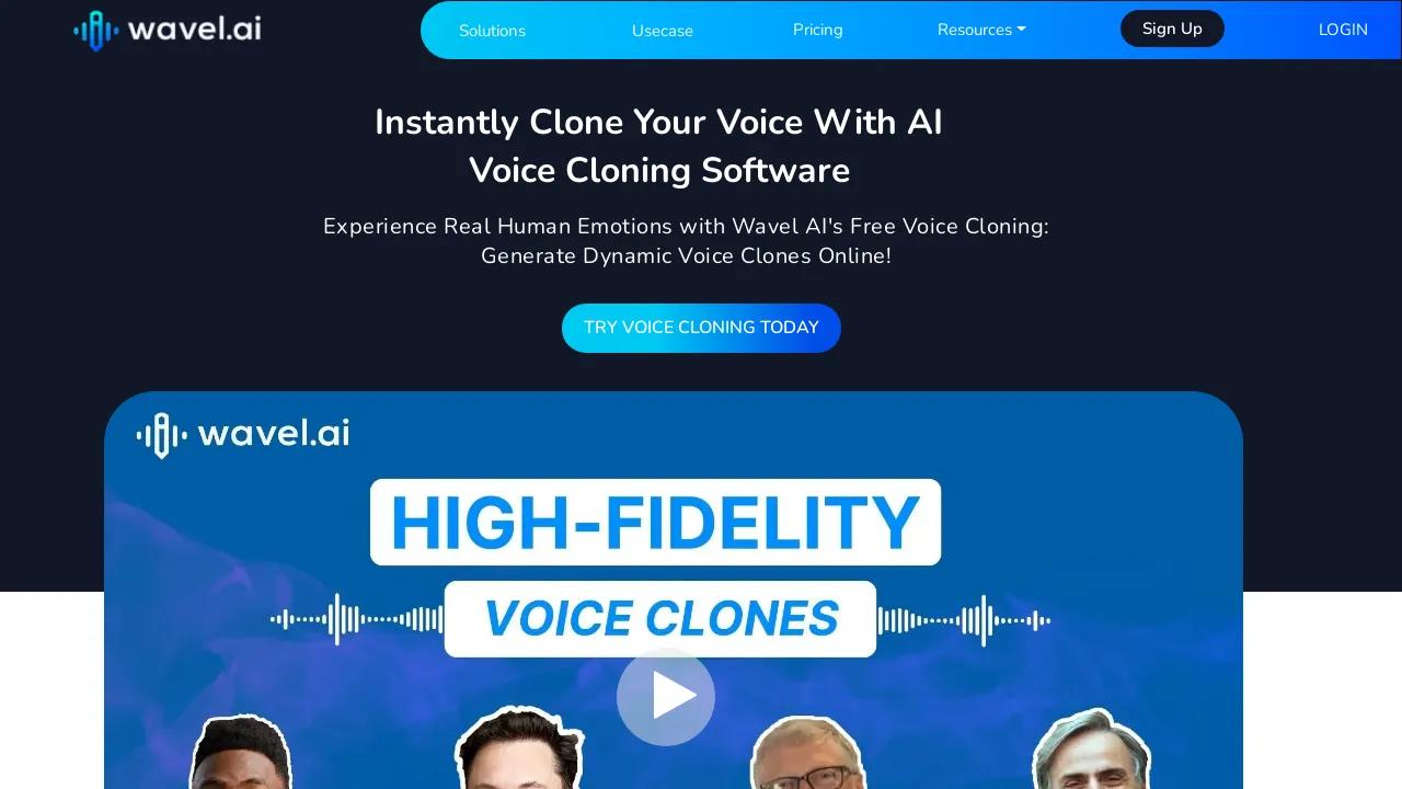 AI Voice Cloning by Wavel