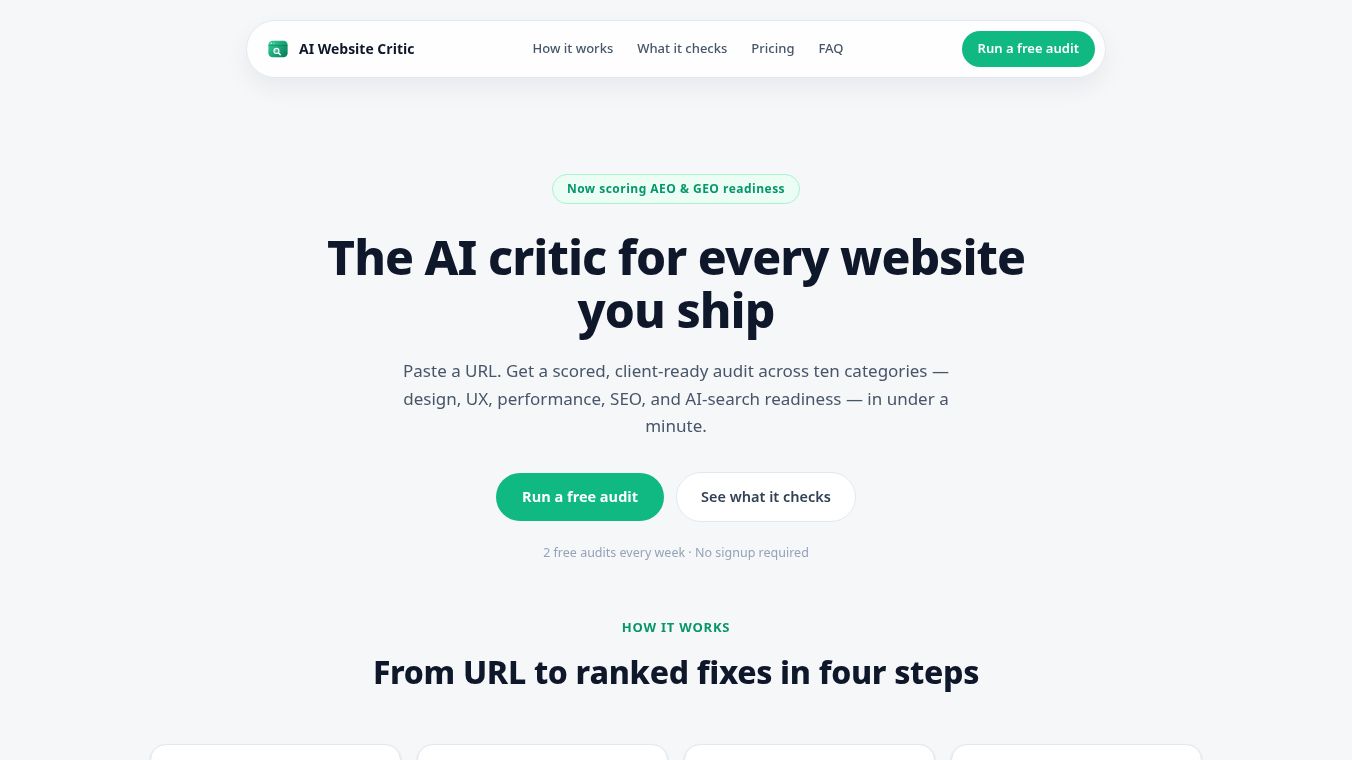 AI Website Critic