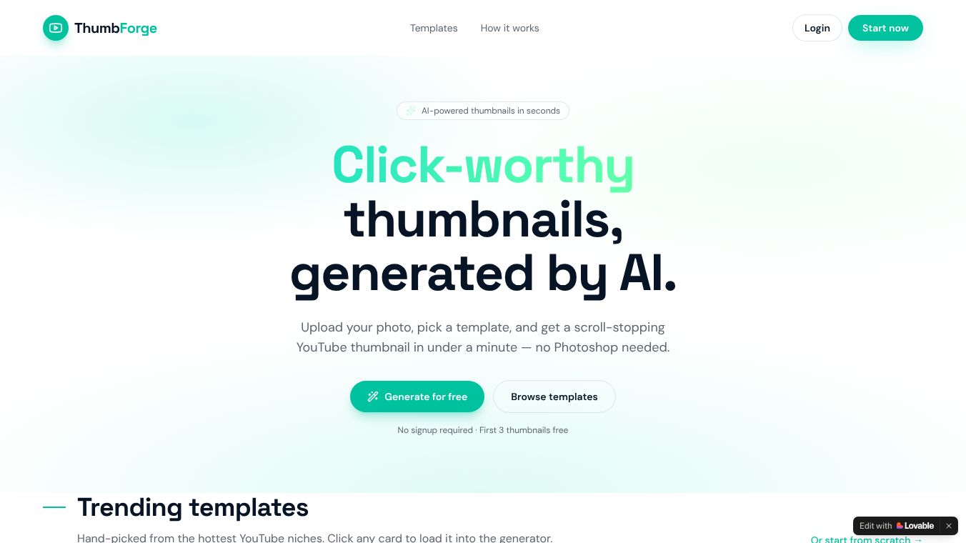 AI Youtube Thumbnail Maker