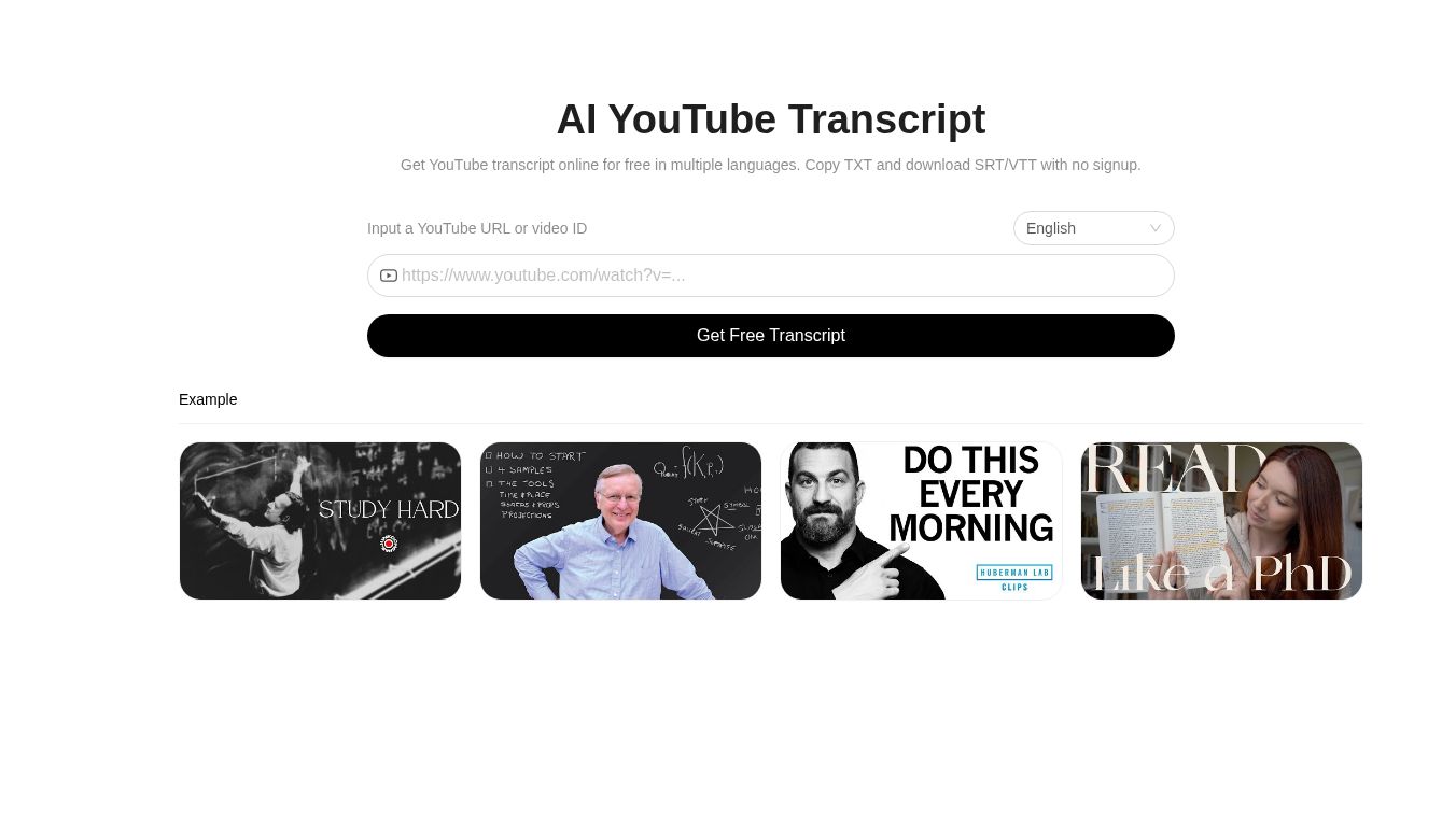 AI YouTube Transcript