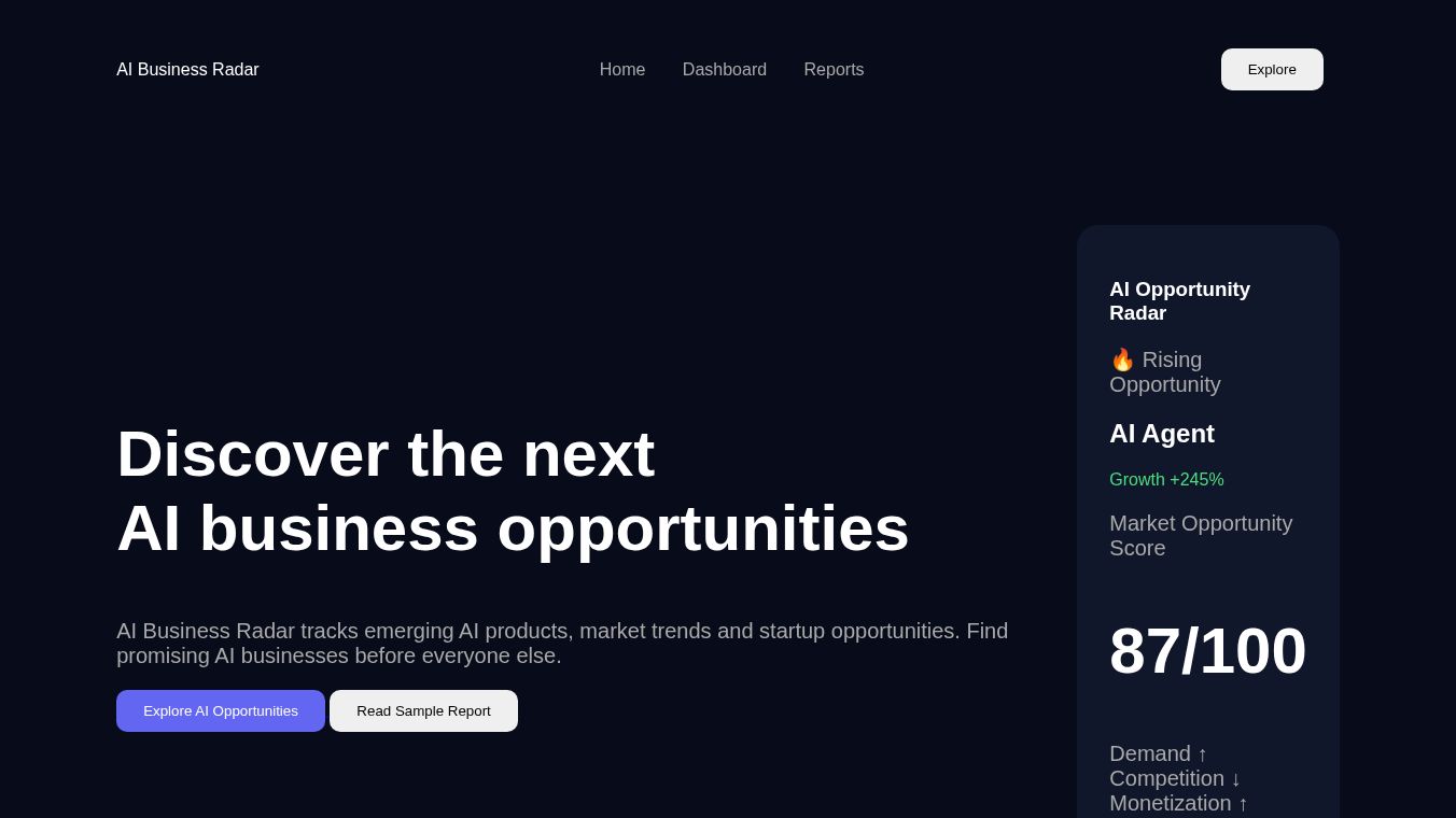 Ainexa AI Radar
