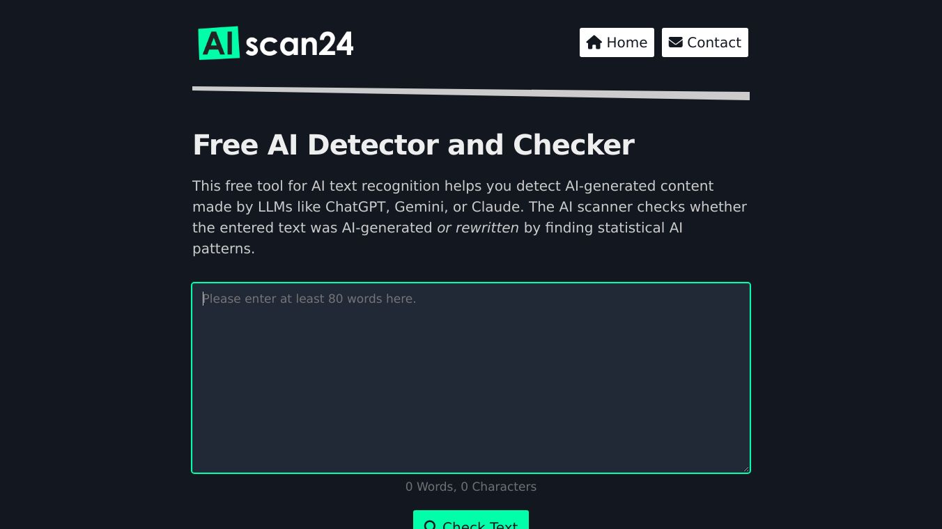 AIscan24 - Free AI Detector