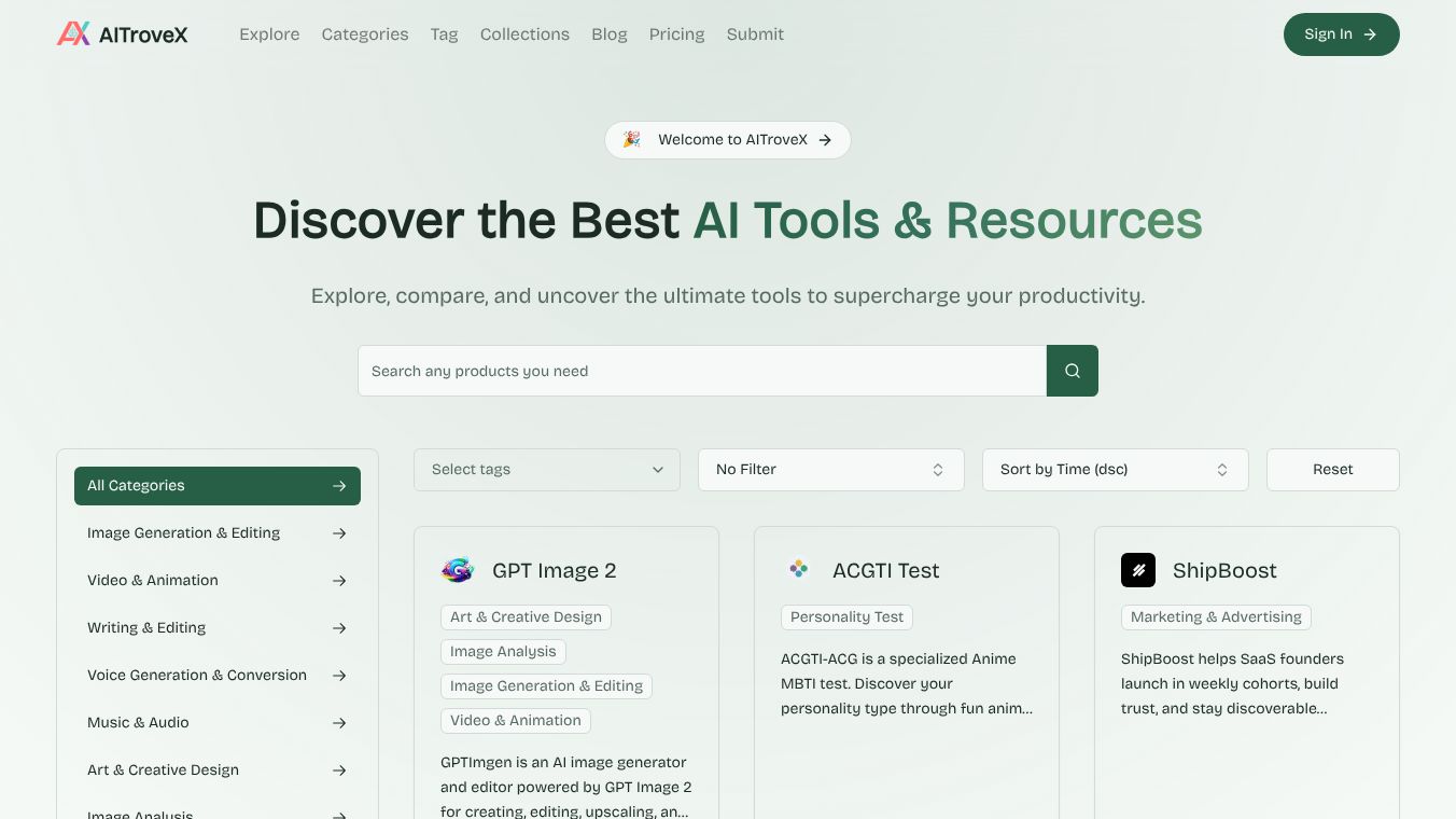 AITroveX Tool Directory