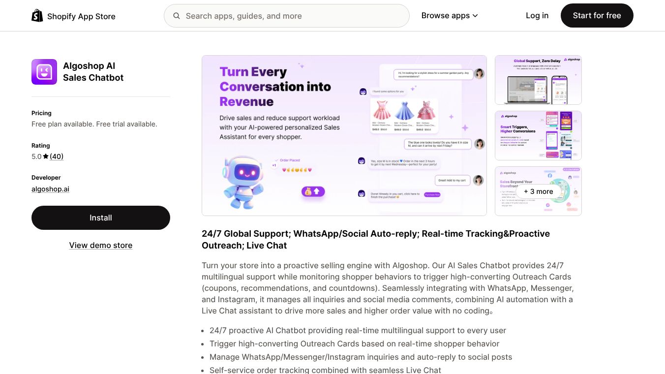 Algoshop AI Sales Chatbot
