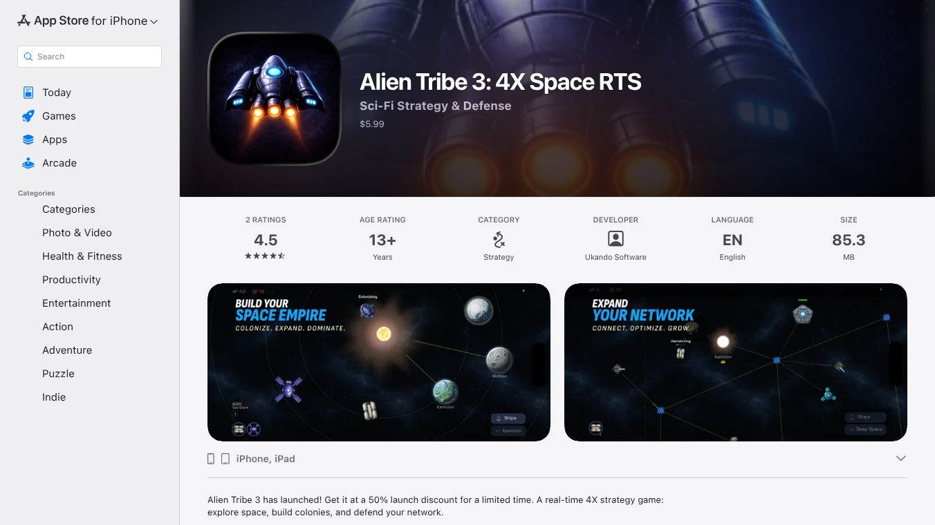 Alien Tribe 3: 4X real-time strategy iOS