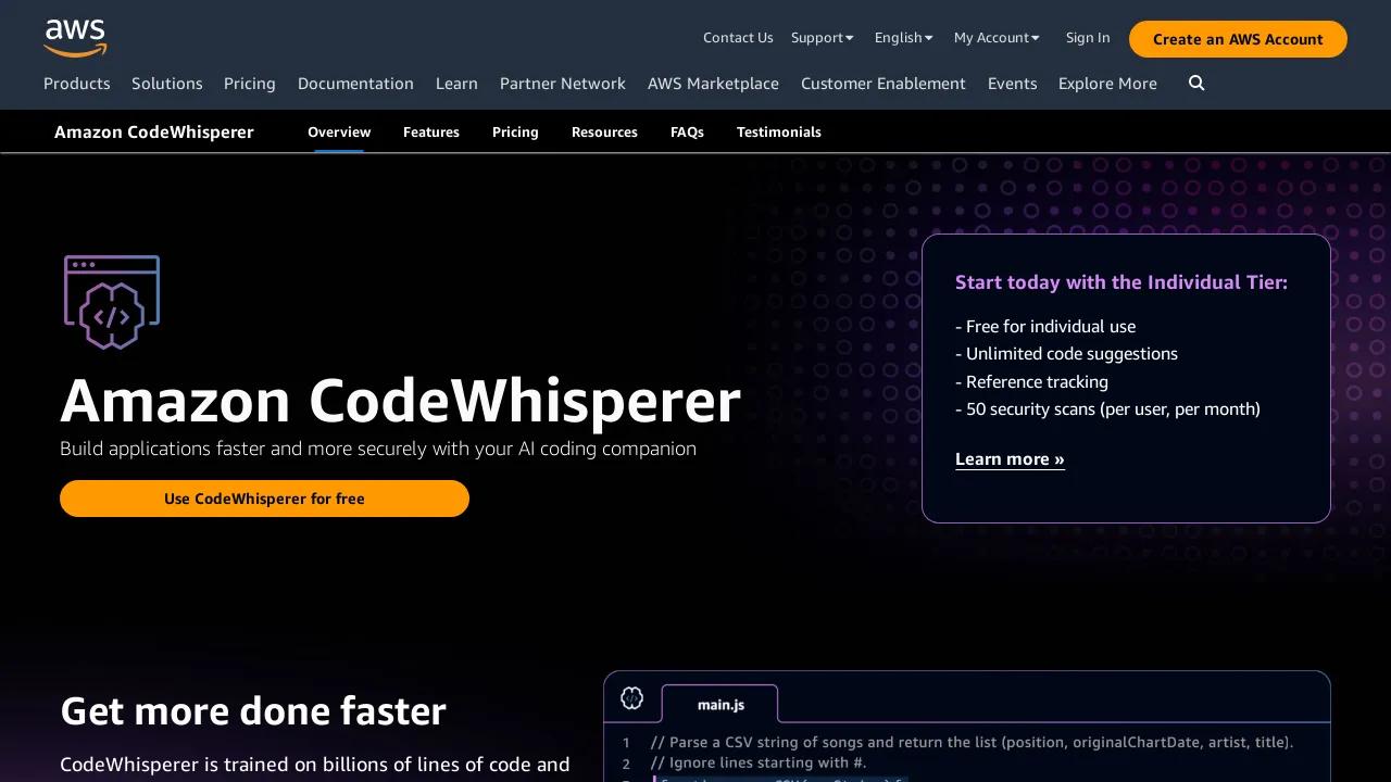 Amazon CodeWhisperer