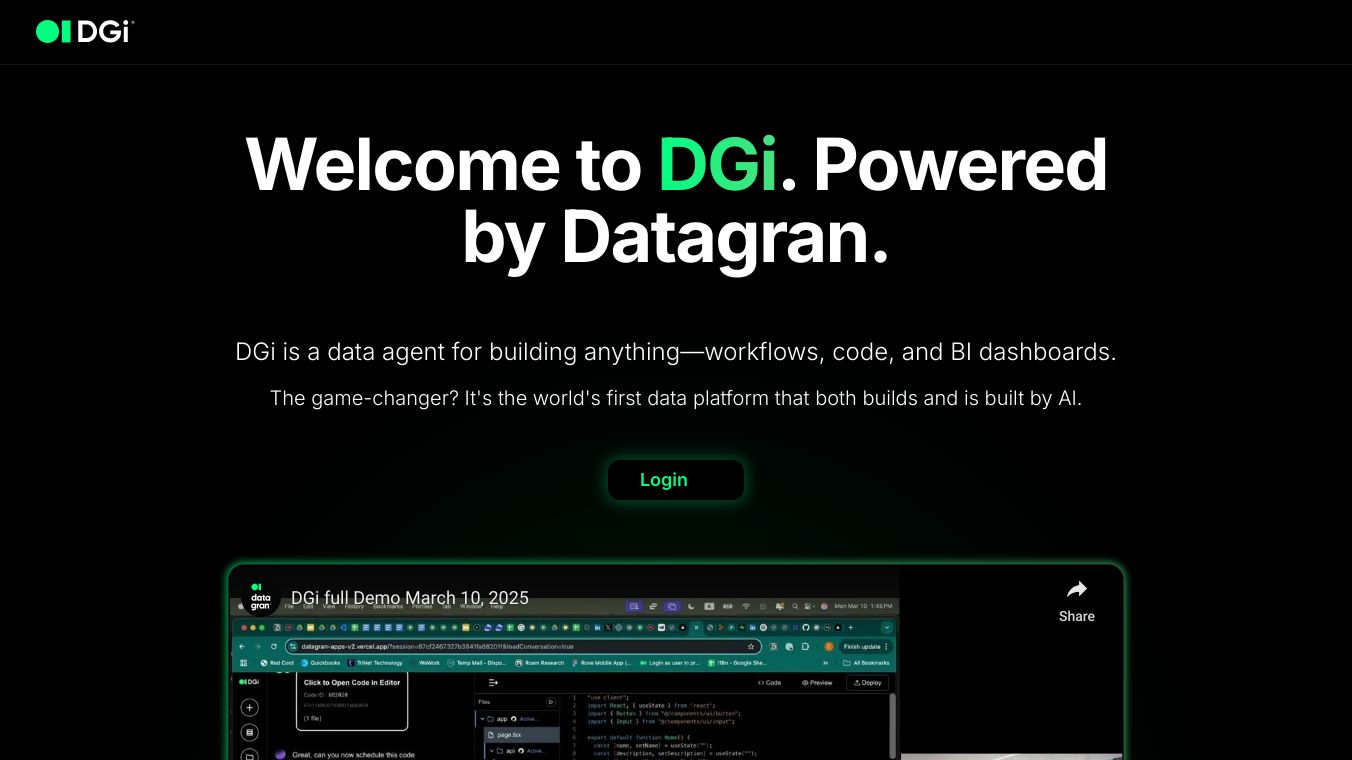 An AI data agent for building dashboards, Apps, & more