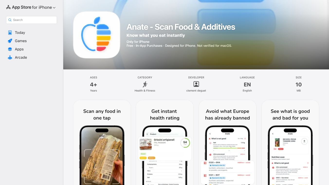 Anate - Scan Food & Additives