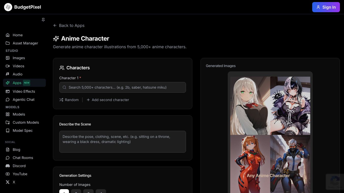 Anime Character Generator