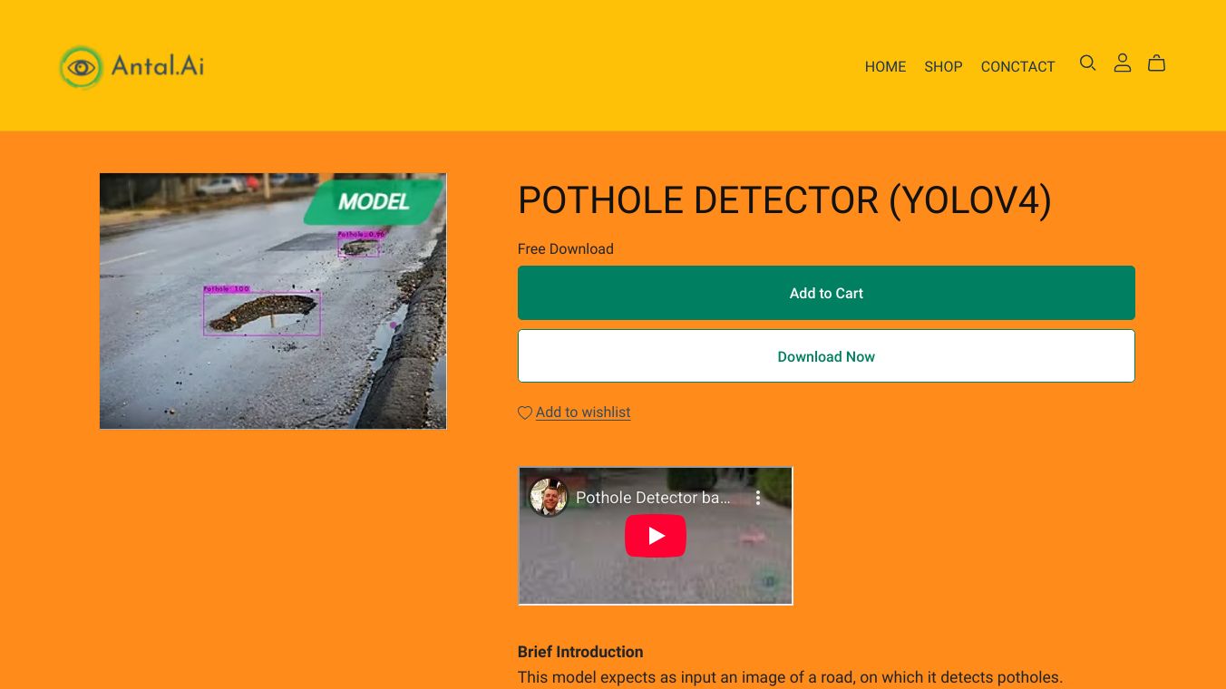 Antal.Ai Pothole Detector (FREE)