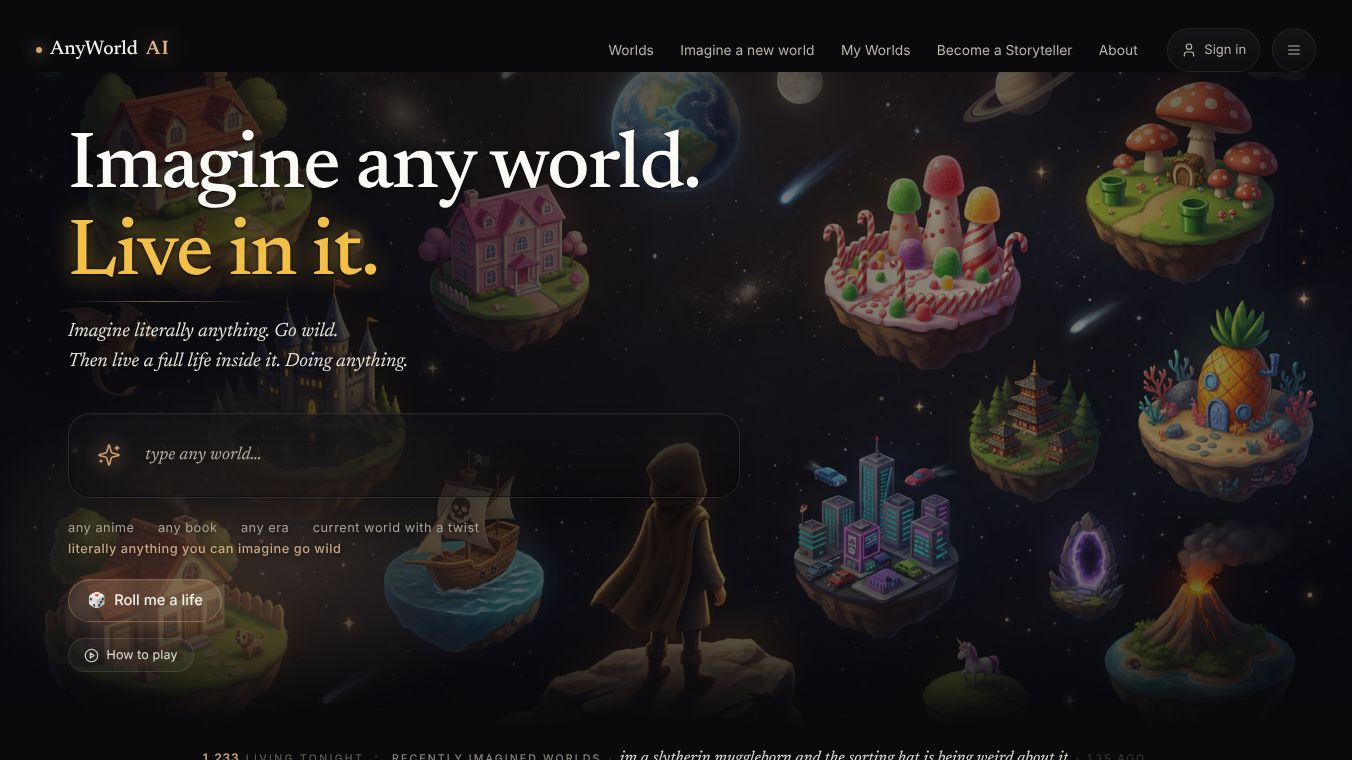 AnyWorld AI: Live In Any World