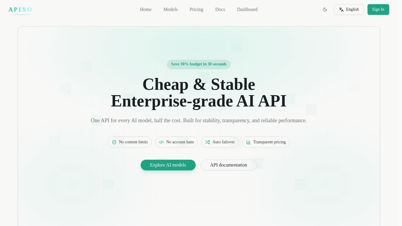 APIXO.AI - AI Model API Provider