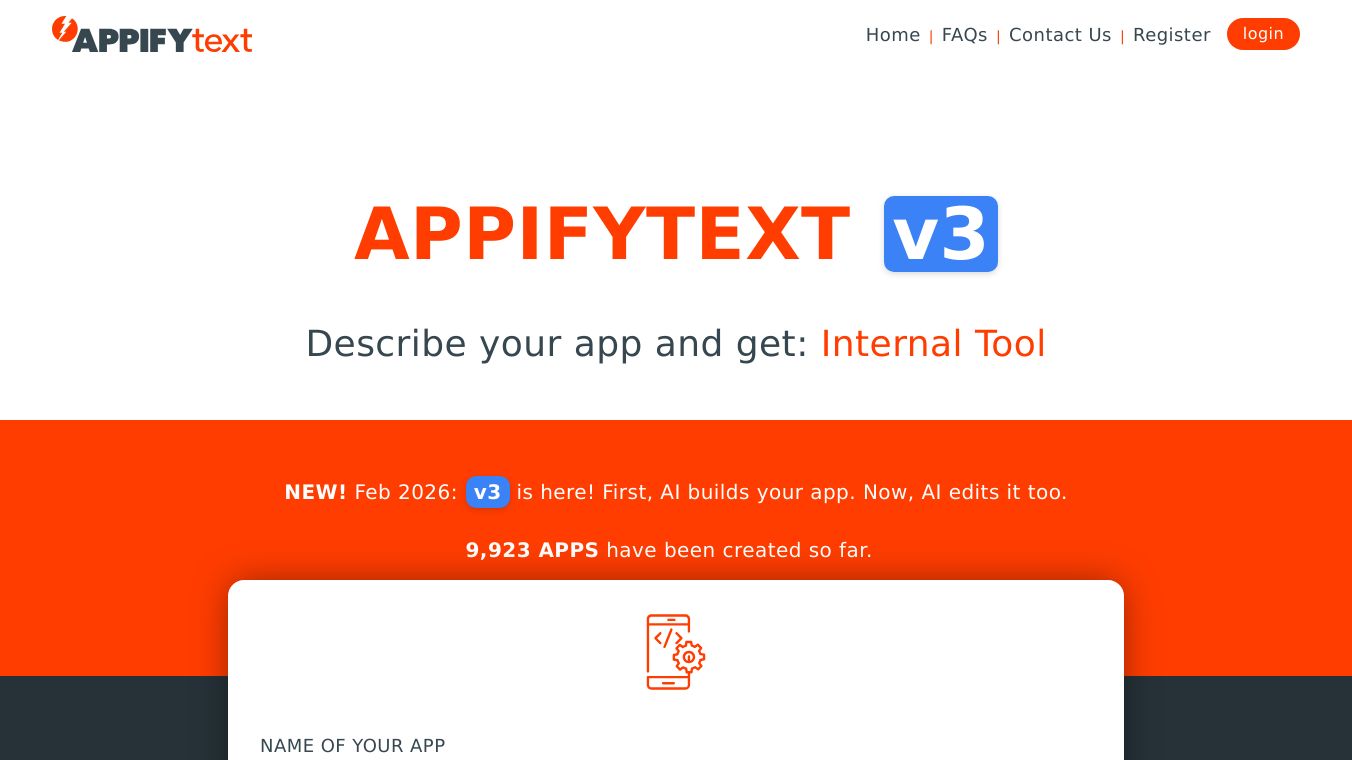 AppifyText v3: Edit Apps with AI