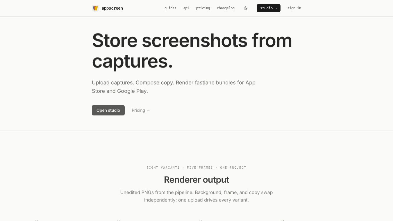 AppScreen.co, Store Screenshot Generator