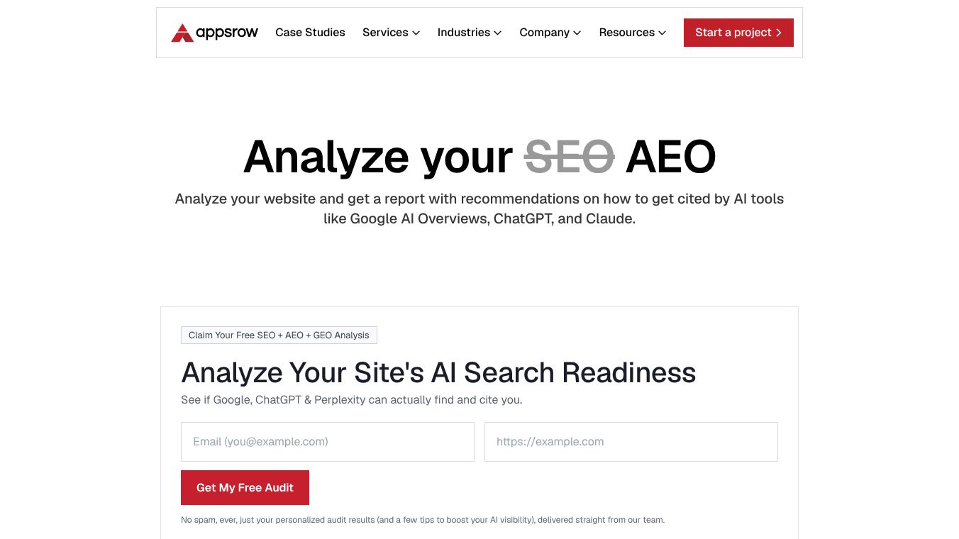 Appsrow AEO Analyzer