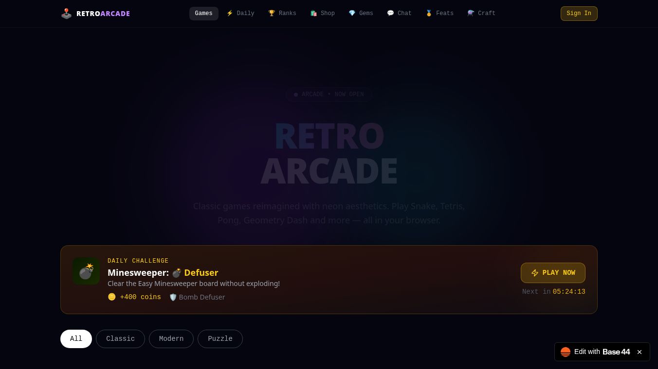 Arcade zone