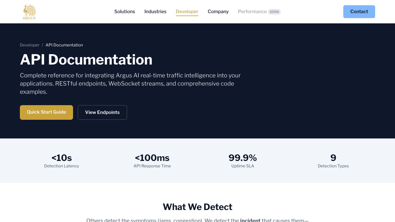 Argus AI Traffic API
