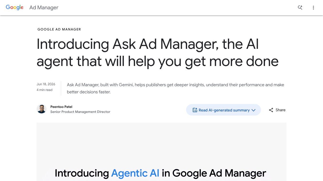 Ask Ad Manager by Google Ads