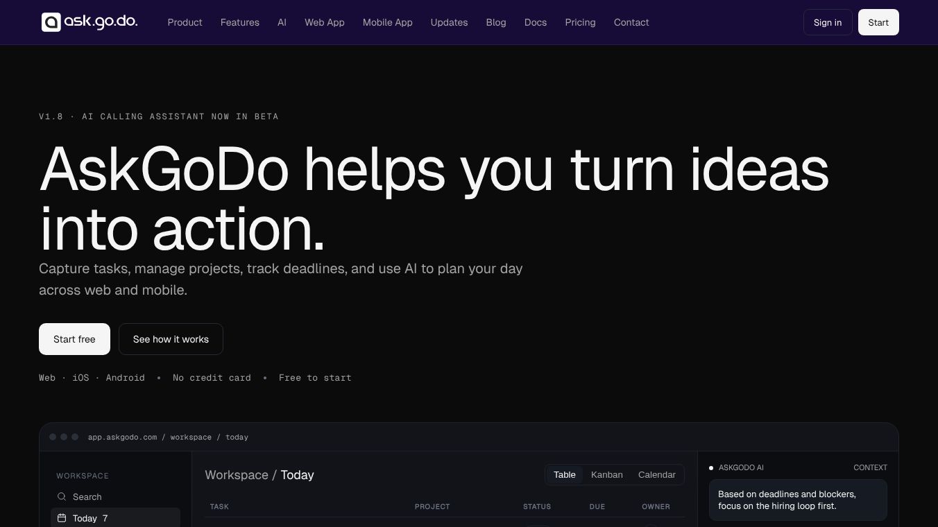 AskGoDo — Turn ideas into action