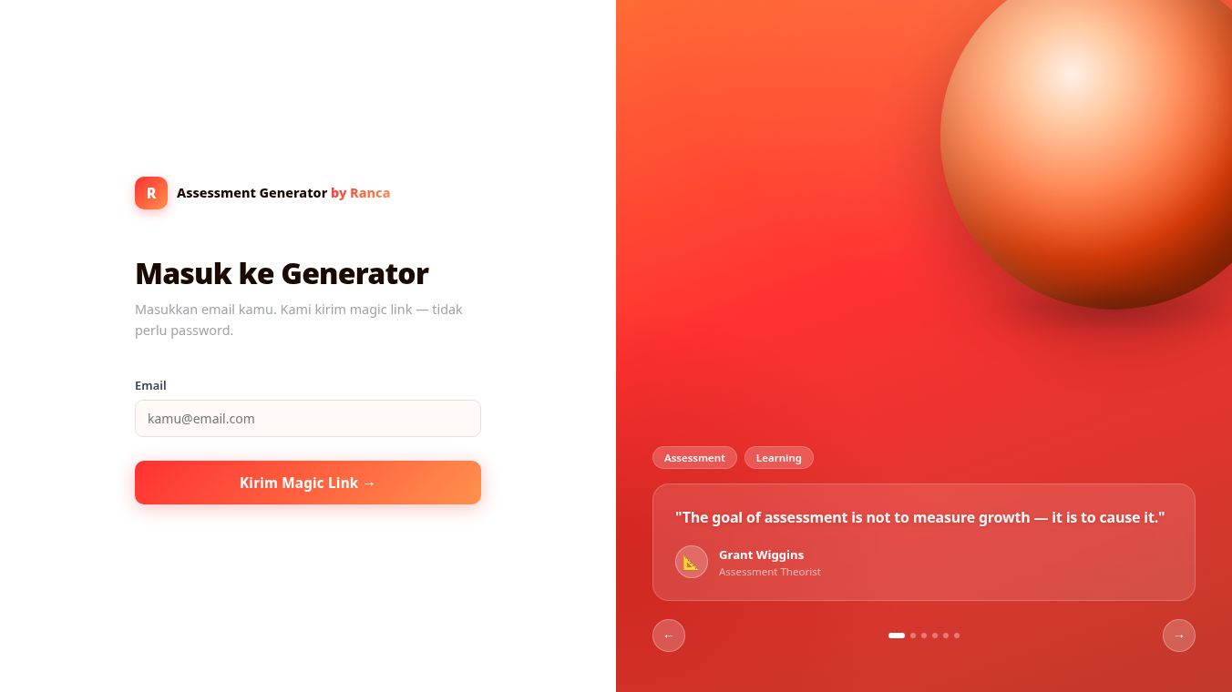 Assessment Generator by Ranca