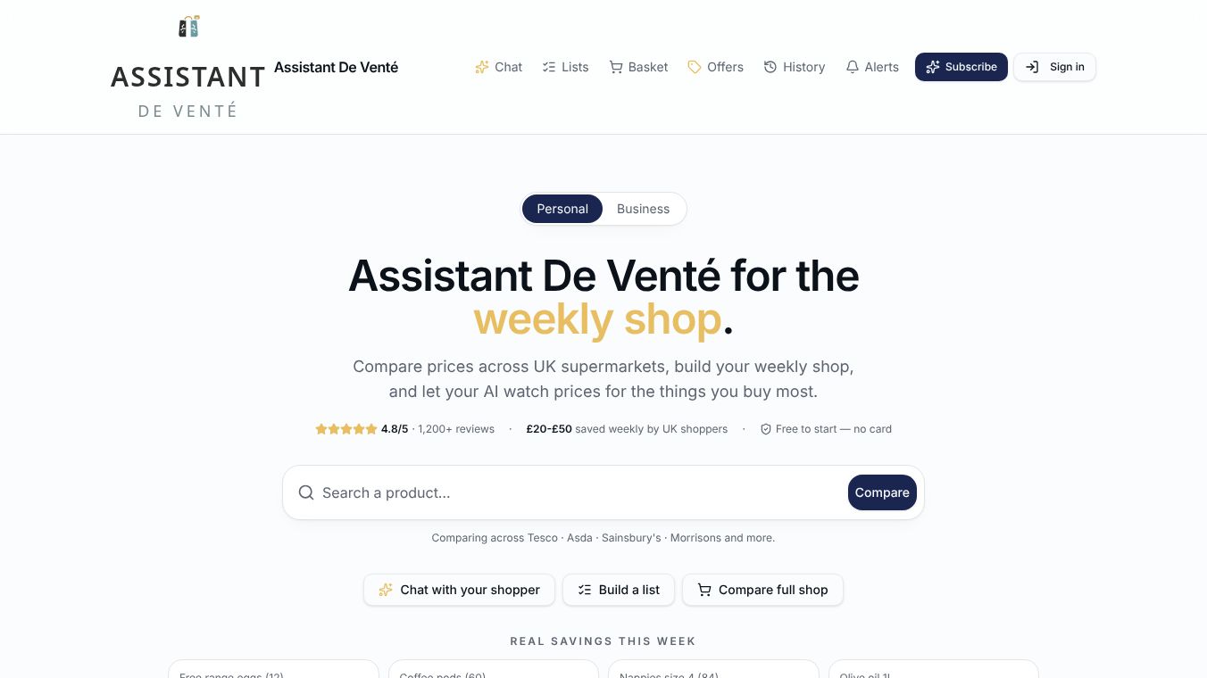 Assistant De Venté