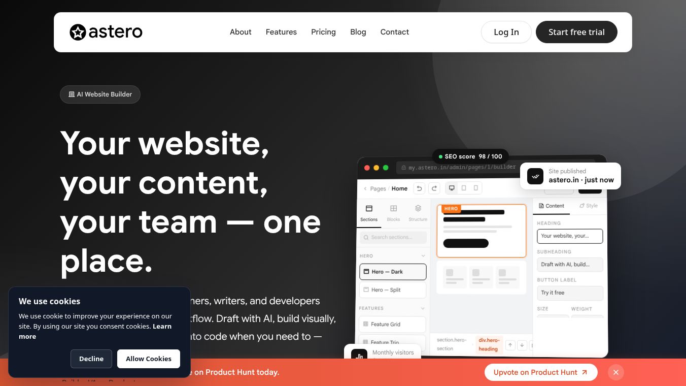 Astero - AI Website Builder V1