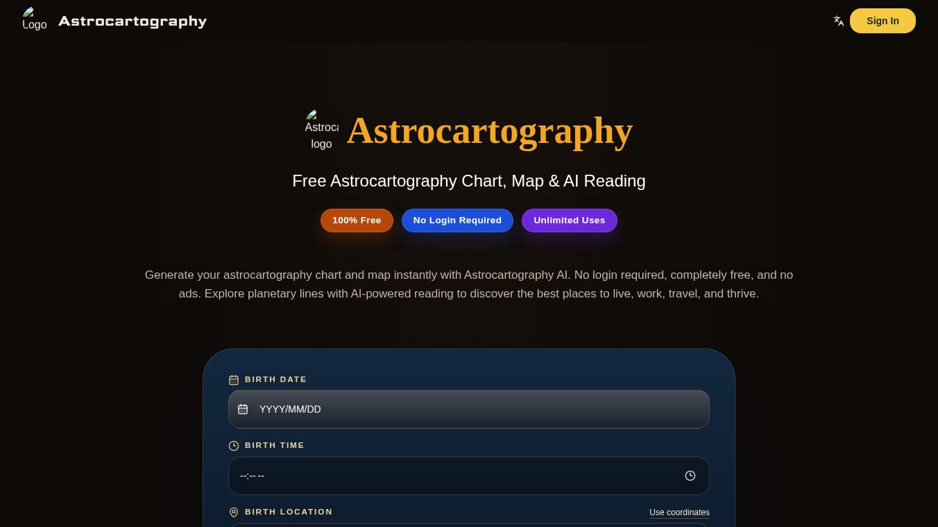 Astrocartography
