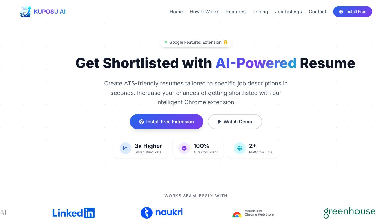 ATS Resume Maker- Kuposu AI