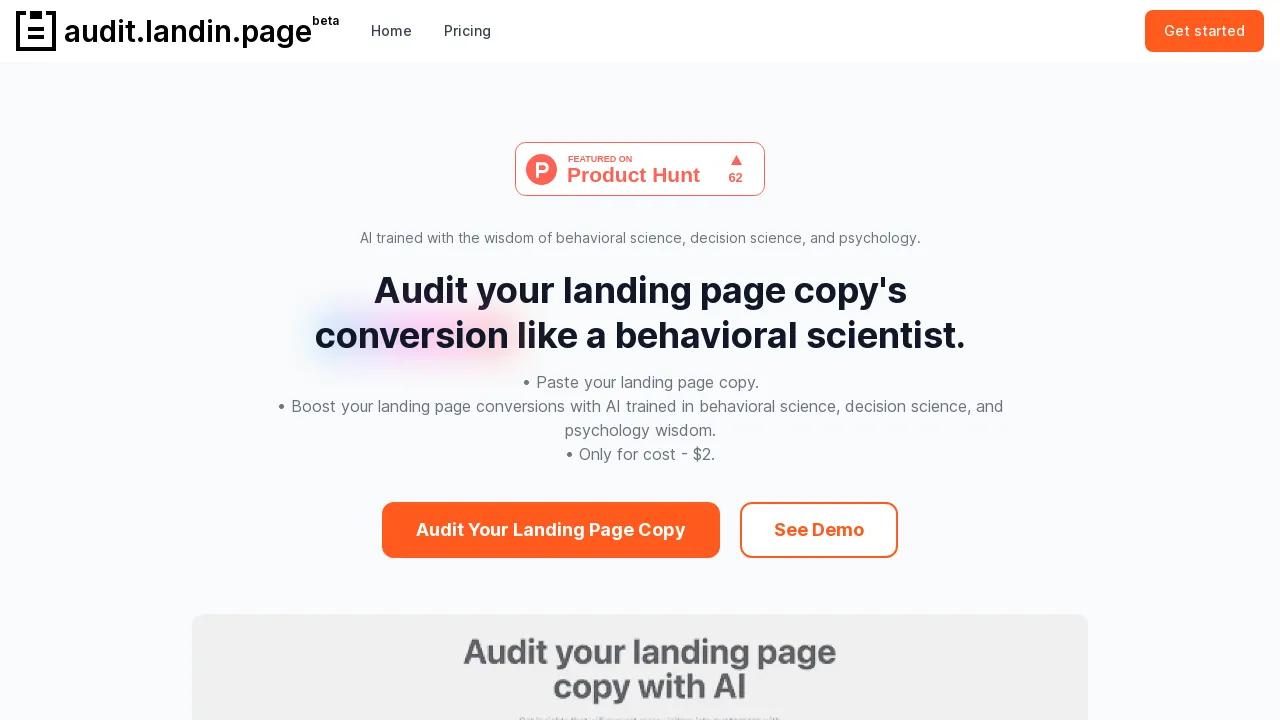 Audit Landin Page