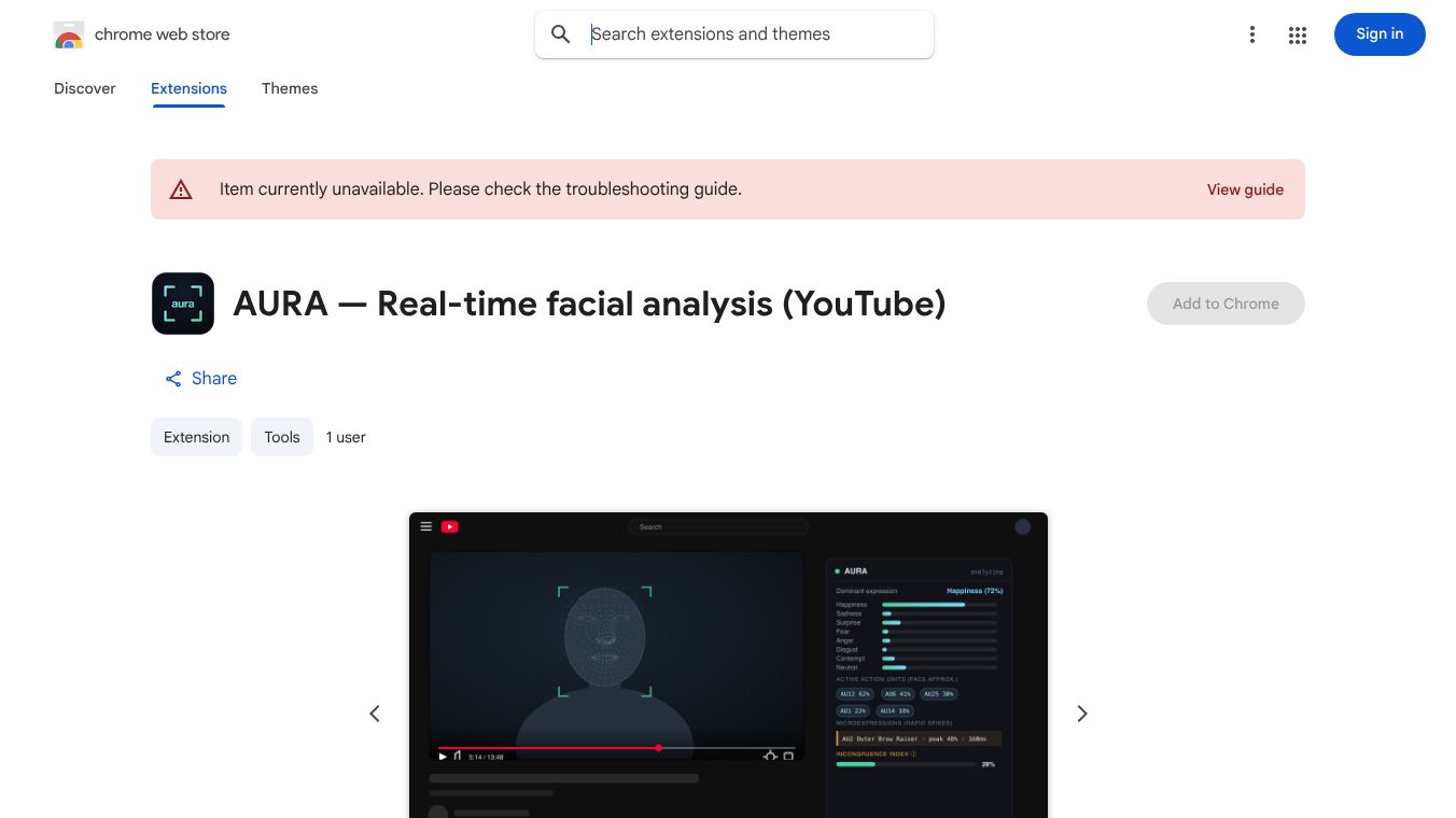 AURA — Facial Analysis for YouTube