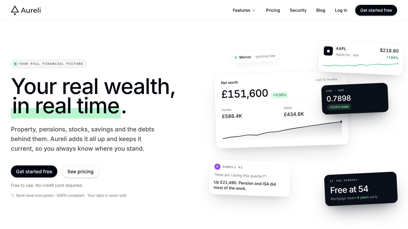 Aureli - Net Worth Tracker
