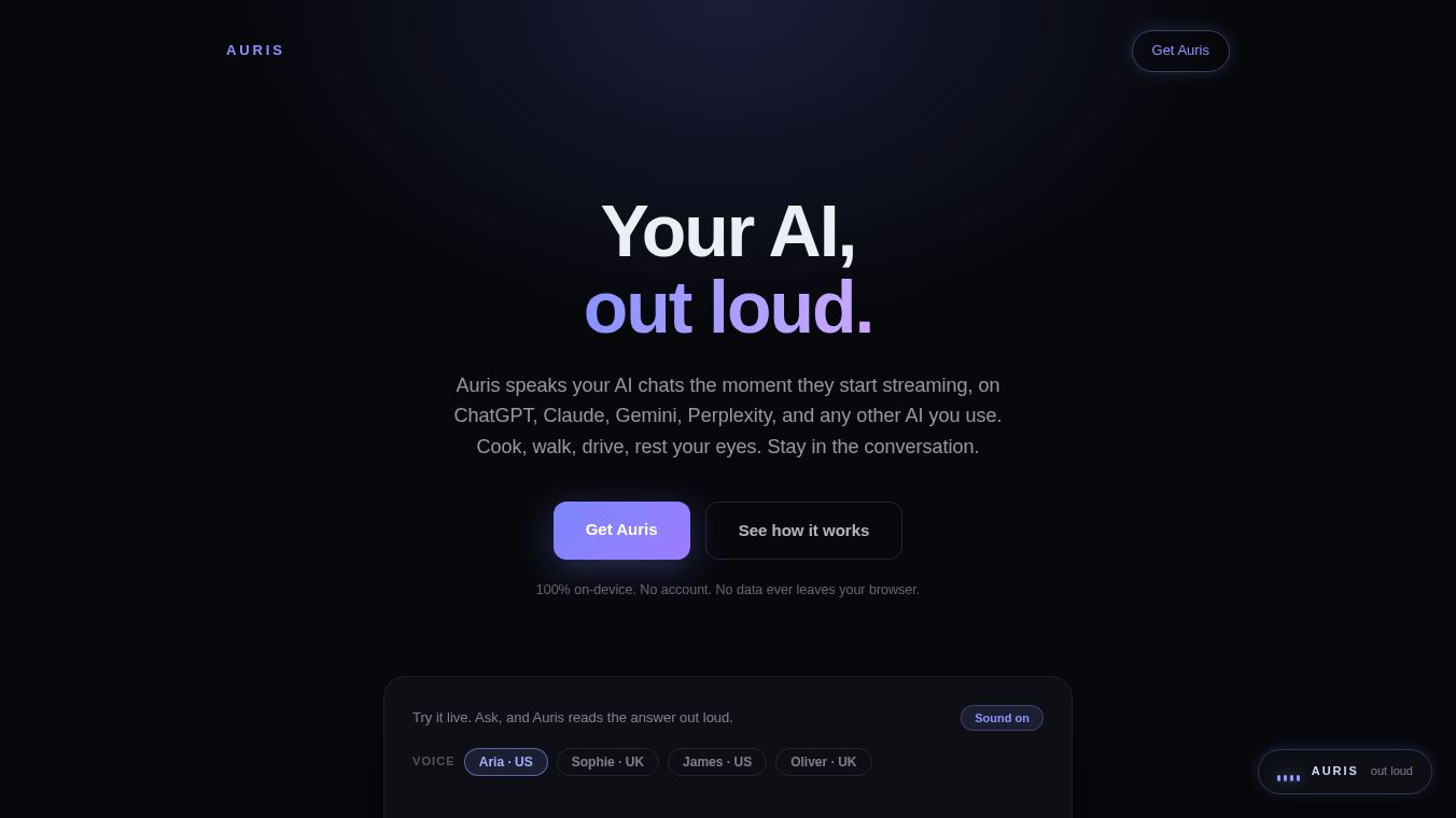 Auris - Your AI's Voice Layer