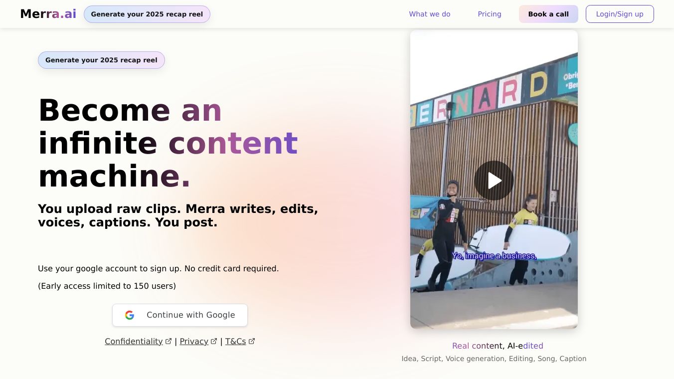 Automated 2025 Reel Recap by Merra.ai