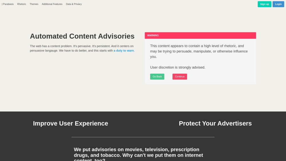 Automated Content Advisories