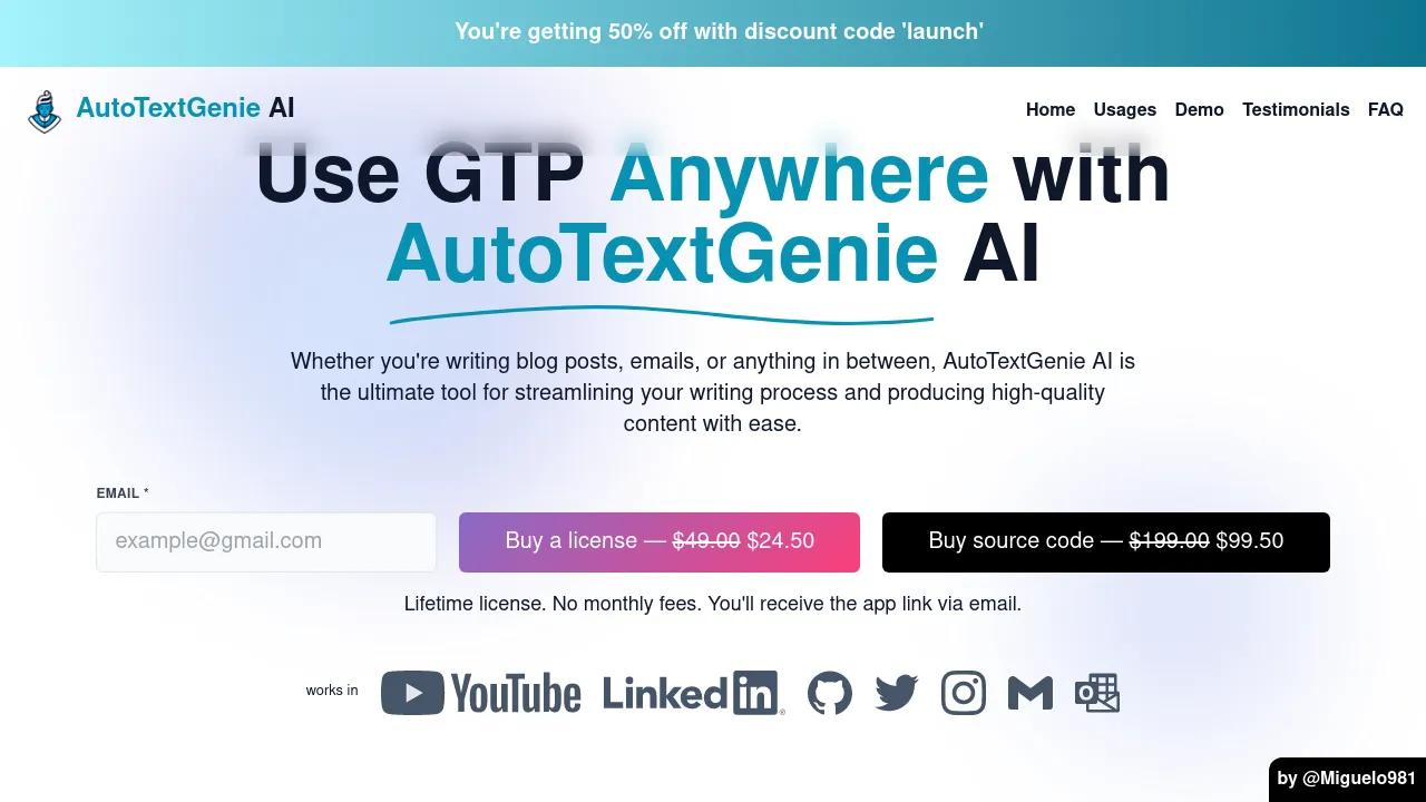 AutoTextGenie AI