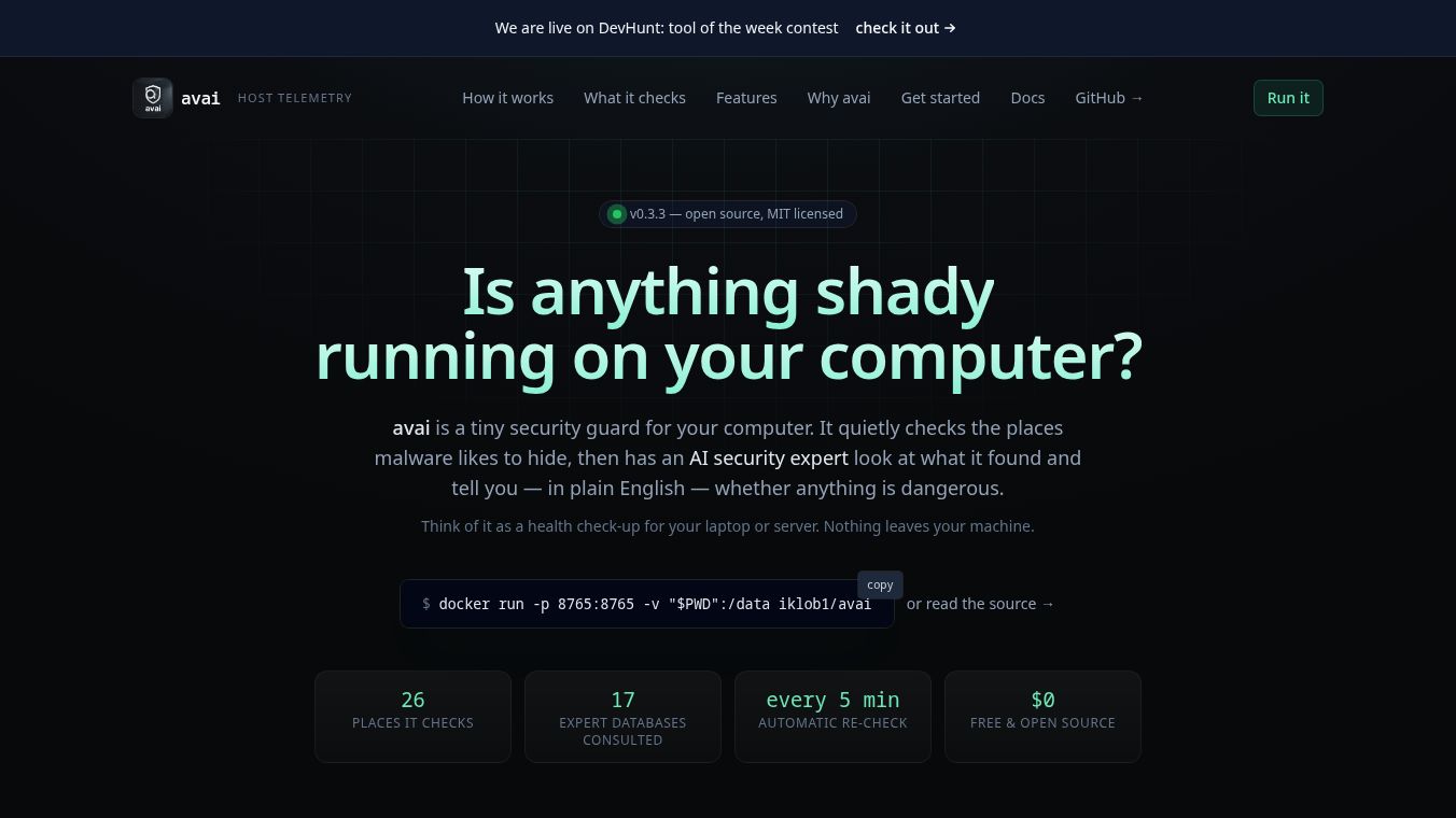 avai - you AI anti virus scanner