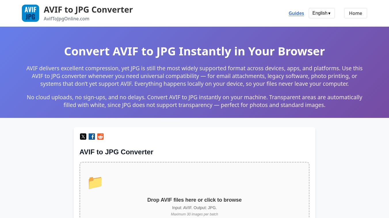 AVIF to JPG Converter