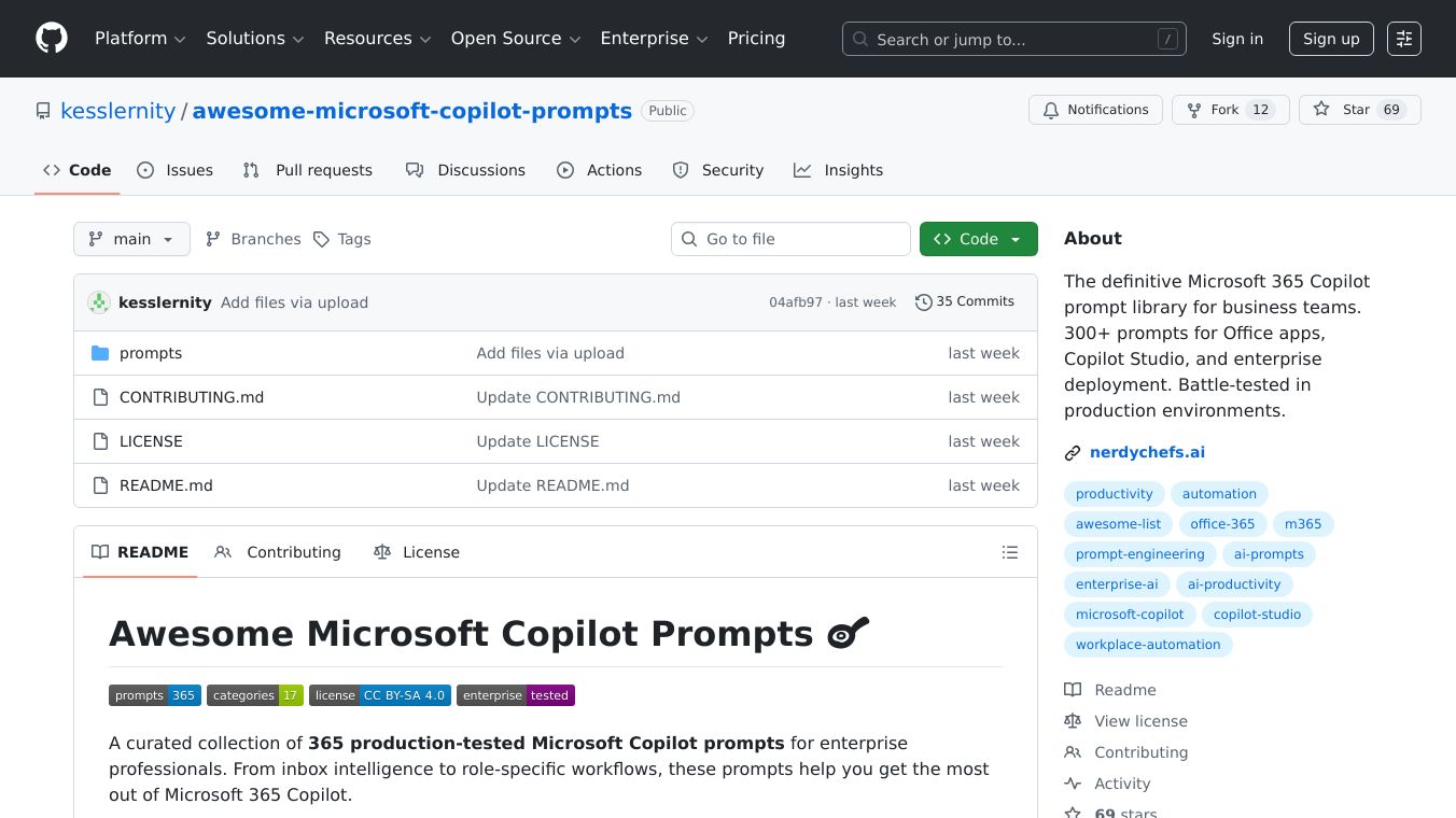 Awesome Microsoft Copilot Prompts