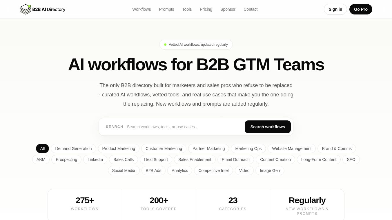 B2B AI Directory